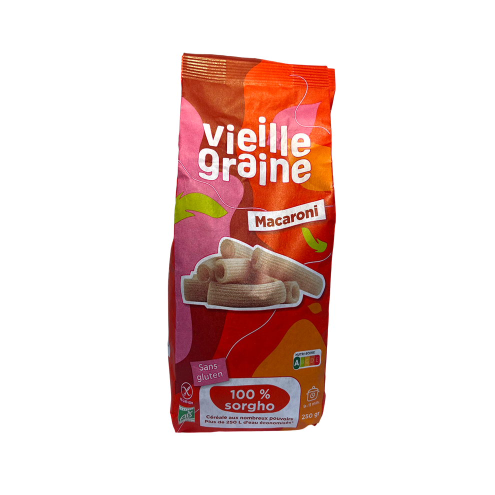 Macaroni de sorgho bio