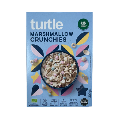 céréales croustillantes avec morceaux de chamallow sans gluten de chez turtle - nuten